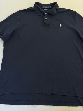 Ralph Lauren Navy Polo with White Pony Embroidery